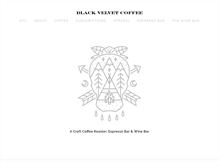 Tablet Screenshot of blackvelvetcoffee.com